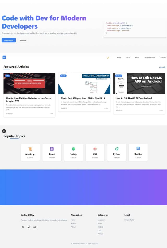 Premium Coding Template